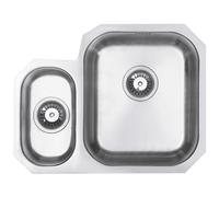 Austen & Co. Capri Stainless Steel Undermount 1.5 Bowl Kitchen Sink, Right Hand Main Bowl