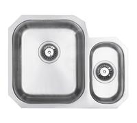 Austen & Co. Capri Stainless Steel Undermount 1.5 Bowl Kitchen Sink, Right Hand Small Bowl