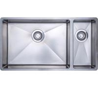 Austen & Co. Como Stainless Steel Extra Large Inset & Undermount 1.5 Bowl Kitchen Sink - Left Hand Main Bowl