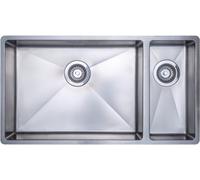 Austen & Co. Como Stainless Steel Extra Large Inset & Undermount 1.5 Bowl Kitchen Sink - Left Hand Main Bowl
