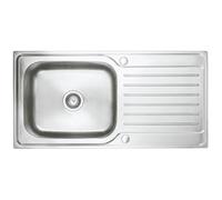 Austen & Co. Florenzo Large Stainless Steel Inset Reversible Single Bowl Kitchen Sink with Drainer