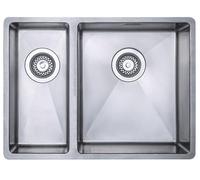 Austen & Co. Orla Stainless Steel Inset/Undermount 1.5 Bowl Kitchen Sink, Left Hand Small Ball