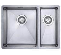 Austen & Co. Ravello Large 1.5 Bowl Stainless Steel Kitchen Sink, Left Hand Main Bowl, Lifetime Guarantee