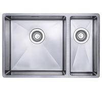 Austen & Co. Ravello Stainless Steel Large Inset & Undermount 1.5 Bowl Kitchen Sink, Left Hand Main Bowl