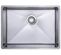 Austen & Co. Sicilia Stainless Steel Kitchen Sink - Large Single Bowl, Inset or Undermount - Brushed Finish, Sound Insulation, 590 x 440mm