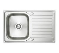 Austen & Co. Verona Stainless Steel Inset Reversible Single Bowl Kitchen Sink With Drainer, Lifetime Guarantee, Fast Delivery