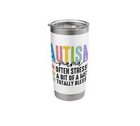 Austim Mama Autism Awareness Puzzle Pieces Inspiration Stainless Steel Insulated Tumbler