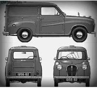 austin a35 van 1956 av5 Blueprint Drawing A4 Photo