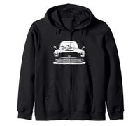 Austin A60 1960s British classic half-ton van white block Zip Hoodie