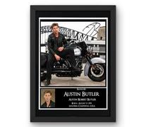 Austin Butler Signed Autograph Print Poster Black Framed Mounted Wall Art (10x12) Actor Artwork for Home & Office Decor Gift