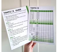 Austin Commerce 2x Reusable Yahtzee Score Sheets Laminated Dry Wipe XL A4 Large