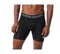 AUSTIN DENNIS Mens Boxers Shorts | Bamboo Underwear for Men | Black | Longer Leg Boxer Briefs | Breathable, Anti-Chafing, Moisture-Wicking Boxer Shorts