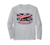 Austin-Healey 3000 Retro Sports Car Union Jack UK Flag Long Sleeve T-Shirt