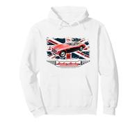 Austin-Healey 3000 Retro Sports Car Union Jack UK Flag Pullover Hoodie