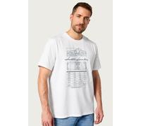 Austin Healey Men's 3000 Convertible Sketch British Motor Heritage T-Shirt in White | Size: Large Austin Healey White L