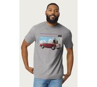 Austin Healey Men's Convertible Ad British Motor Heritage T-Shirt in Mid Grey | Size: Large Austin Healey Mid Grey L