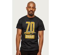 Austin Healey Men's IV Retro 1970 British Motor Heritage T-Shirt in Black | Size: Small Austin Healey Black S