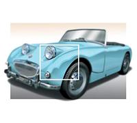 Austin Healey Sprite Frogeye Classic Car Print of YOUR Car with your Number Plate