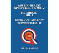AUSTIN-HEALEY SPRITE MK. 1 & MK. 2 MG MIDGET MK. 1 MECHANICAL AND BODY SERVICE PARTS LIST: AKD 3566 Iss. 6 and AKD 3567 Iss. 3.: AKD 3566 & AKD 3567