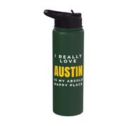 Austin I Really Love Texas BBQ Stainless Steel Insulated Water Bottle