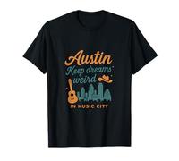 Austin Keep Dreams Weird Music City Skyline Print T-Shirt