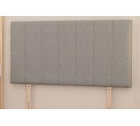 Austin Linen Fabric 32" Upholstered Divan Bed Headboard Somnior Light Grey Single