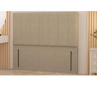 Austin Linen Fabric 54" Floor Standing Upholstered Divan Headboard Somnior Beige Small Single