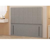 Austin Linen Fabric 54" Floor Standing Upholstered Divan Headboard Somnior Light Grey Single