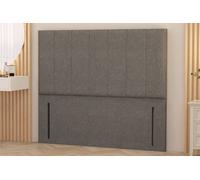 Austin Linen Fabric 54" Floor Standing Upholstered Divan Headboard Somnior Mid Grey Single