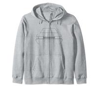 Austin Maestro classic British car black outline graphic Zip Hoodie