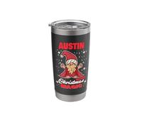 Austin Makes Christmas Magic Name Austin Gnome Stainless Steel Insulated Tumbler