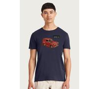 Austin Men's A35 Retro Ad British Motor Heritage T-Shirt in Navy | Size: Large Austin Navy L