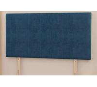 Austin Plush Velvet 32" Upholstered Divan Bed Headboard Somnior Navy Single