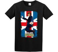 Austin Powers Collection Poster Mens T-Shirt Printed Graphic Top Unisex Black Tee 3XL