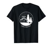 Austin Seven 1930s vintage classic car Christmas snowglobe T-Shirt
