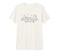 Austin Skyline America State of Texas Capital Premium T-Shirt