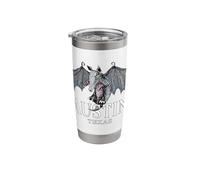 Austin Texas Armadillo Bat Legendary Mythical Mascot Design Stainless Steel Insulated Tumbler