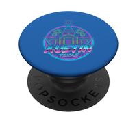 Austin Texas Capitol Synthwave 80s Retro Music Tourist PopSockets Adhesive PopGrip