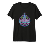 Austin Texas Capitol Synthwave 80s Retro Music Tourist Premium T-Shirt