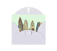 Austin Texas Greeting Cards Blank Note Cards with Envelopes Happy Birthday Card Thank You Card Wedding Party Invitation Cards for All Occasions 4x6 Inch