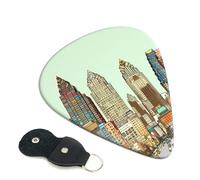 Austin Texas Guitar Picks 6-Pack - Pick Set (0.46mm / 0.71mm / 0.96mm) Suitable For Guitar And Ukulele Playing