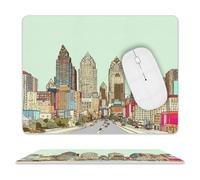 Austin Texas Leather Mouse Pad 8"x10", Anti Slip Mousepad, Ultra-Thin Waterproof Desk Mat, Easy to Clean Portable Mouse Mat, Computer Laptop Mouse Pad for Home Office Work Gaming