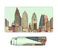 Austin Texas Mouse Pad Large Desk Mat XL PU Leather Desk Pad Waterproof Gaming Mousepad Easy Clean Desks Protector Mat Keyboard Mats, Writing Pads for Office Home 29.5 x 16 in