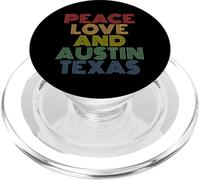 Austin Texas Peace Love Retro Bold Style PopSockets PopGrip for MagSafe