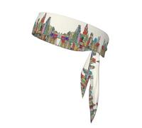 Austin Texas Print Tie Headband For Women Men,Ninja Headbands, Sweat Headband,For Athletic Yoga Running Gym.