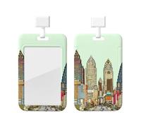 Austin Texas Printed Card Badge Holder Id Badge Card Holder Badge Holders with Lanyards for Offices Staff Access Card Metro Card