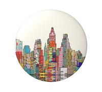 Austin Texas Round Badge - Durable Tin Plate Design With Full Front Print, Perfect For Custom Gifts And Apparel Decoration