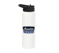 Austin Texas Vintage Retro Travel City Stainless Steel Insulated Water Bottle