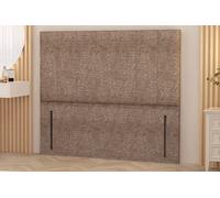 Austin Tweed Fabric 54" Floor Standing Upholstered Divan Headboard Somnior Brown Small Single