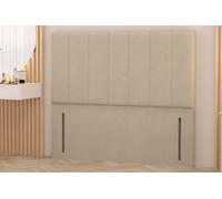 Austin Tweed Fabric 54" Floor Standing Upholstered Divan Headboard Somnior Natural Small Single